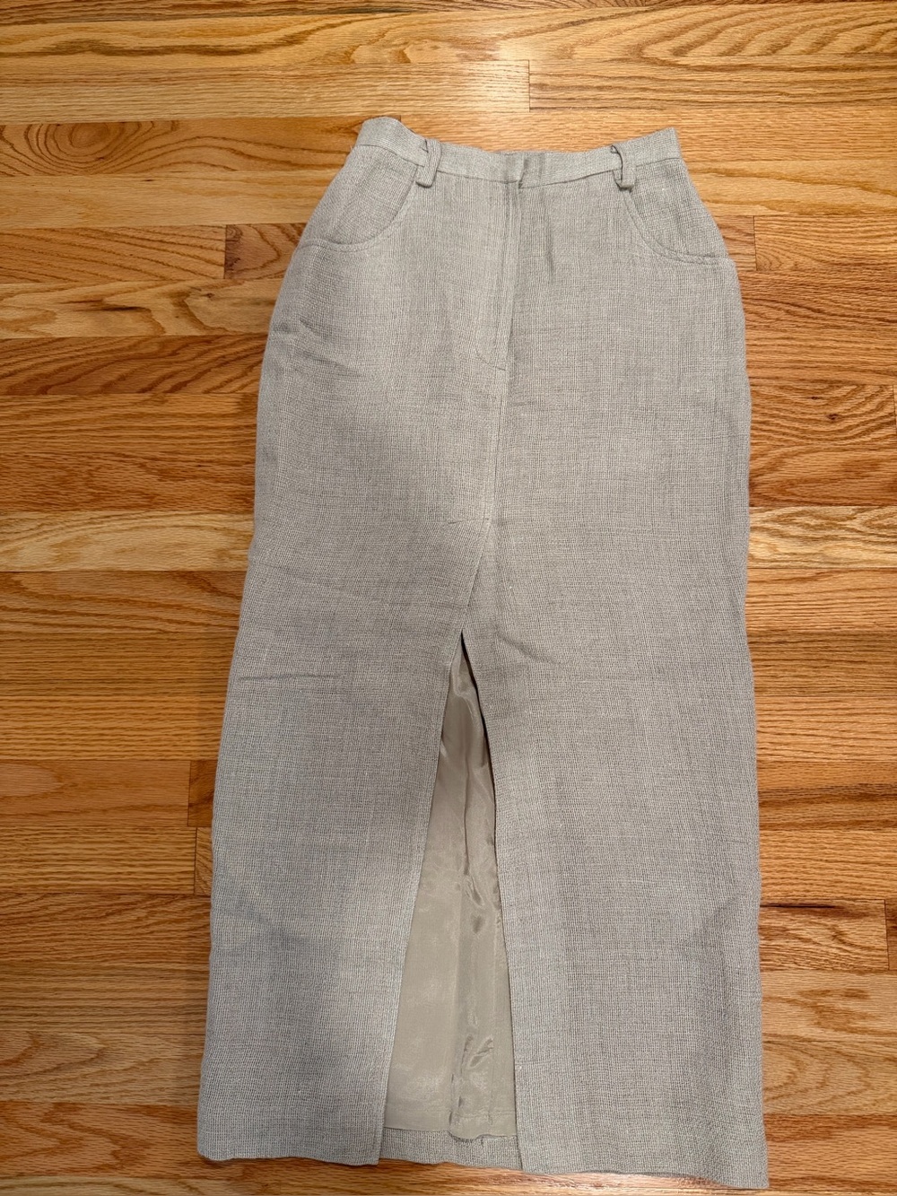 Vintage 90s Linda Allard Ellen Tracy Linen Blend Maxi Skirt Size 2